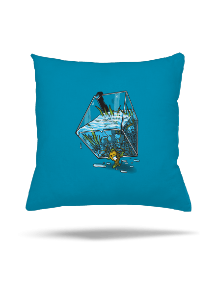 Migrující rybka polštář Blue Turquoise