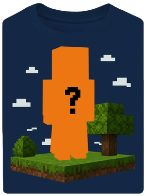 Minecraft z vlastní fotky unisex tričko oversized Midnight Blue