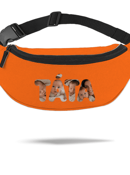 Nápis táta z vlastních fotek ledvinka Orange