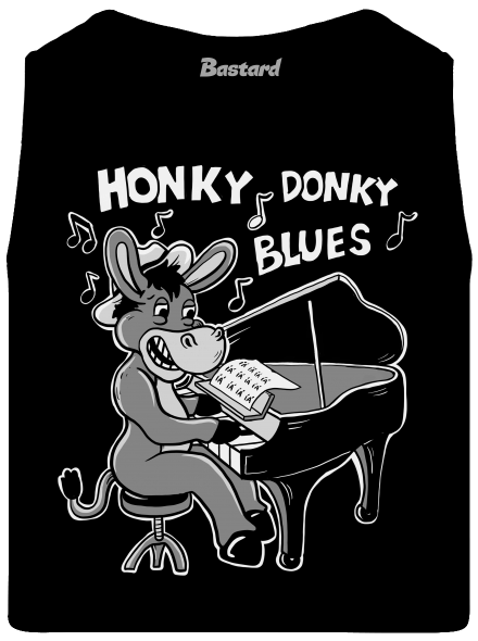 Honky donky blues pánské tílko Black