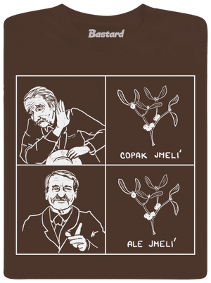 Cimrman: Copak jmelí pánské tričko Brown