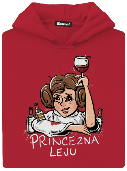 Princezna Leju dětská mikina klokanka Fire Red