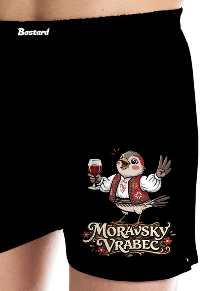 Moravský vrabec pánské trenky Black