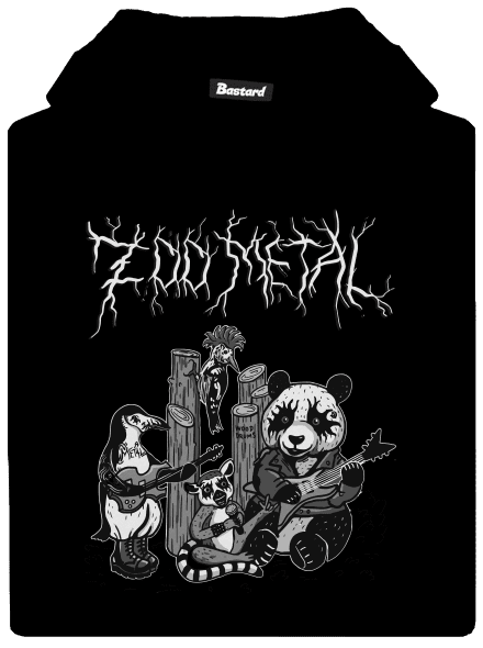 ZOO metal dětská mikina klokanka Black