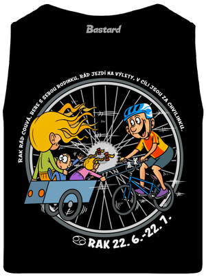 Cyklistický horoskop: Rak pánské tílko Black