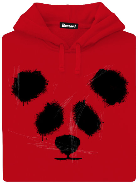 Panda pánská mikina klokanka Red
