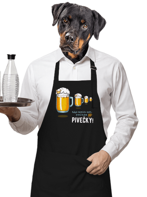 Pivečka zástěra Black