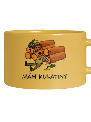 Mám kulatiny hrnek makronka Yellow Macaron