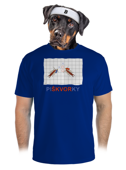 Škvoří piškvorky pánské sportovní tričko Royal Blue Mal