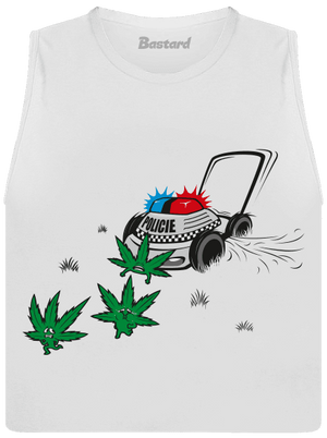 Ganja krize dámské tílko volné White