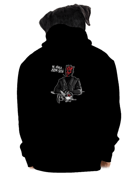 Jsem sith pánská mikina na zip Black