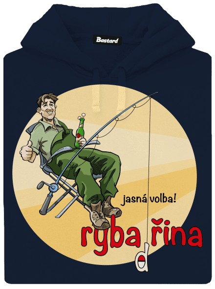 Rybadřina pánská mikina klokanka Navy