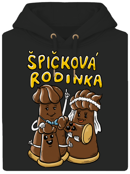 Špičková rodina II unisex mikina premium Dark Black