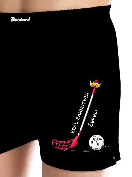 Král zahnutých čepelí - florbal pánské trenky Black