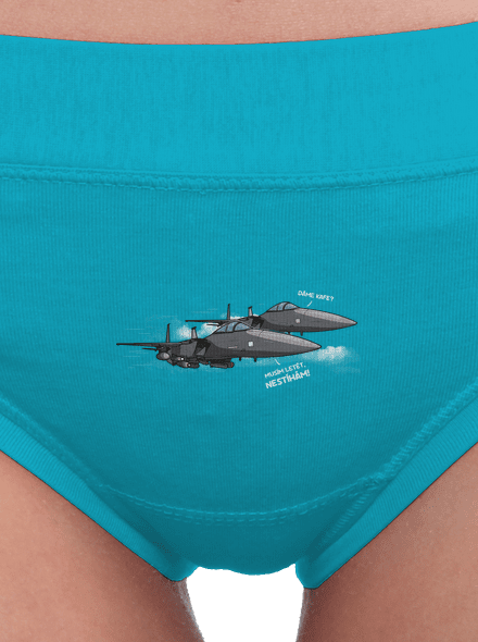 Stíhačka nestíhá dámské kalhotky Turquoise