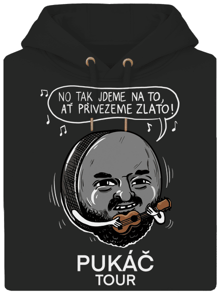 Pukáč tour unisex mikina premium Dark Black