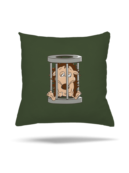 Ježeček v kleci polštář Olive Green