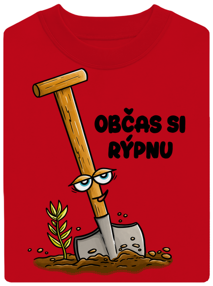 Občas si rýpnu unisex mikina bez kapuce Red