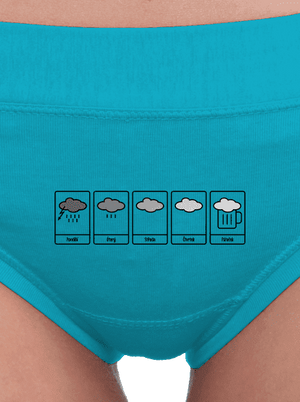 Předpověď počasí dámské kalhotky Turquoise