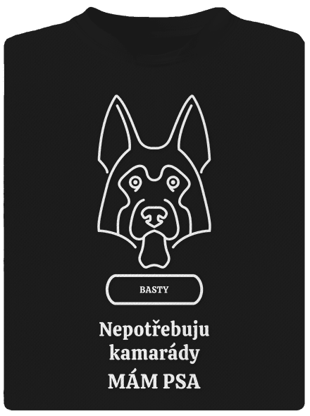 Nemůžu, mám psa pánské sportovní tričko Black