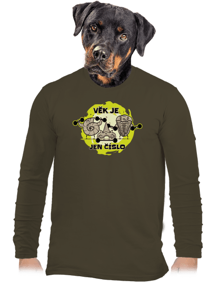 Věk je jen číslo pánské dlouhý rukáv Urban Khaki