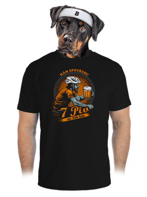 Spotřeba 7 na 100 pánské sportovní tričko Black