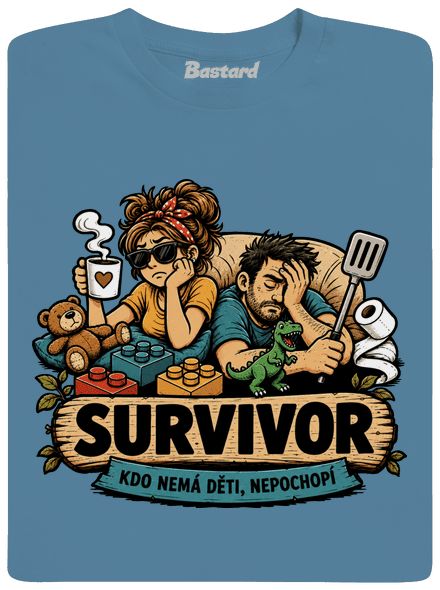 Survivor  pánské tričko Stone Blue