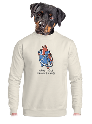 unisex mikina bez kapuce