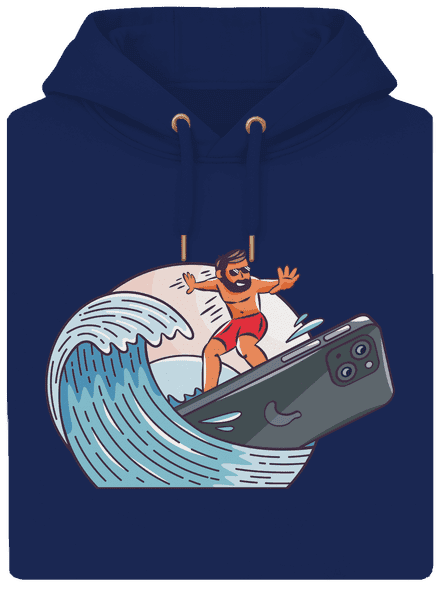 Jsem surfař unisex mikina premium Navy