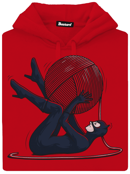 Catwoman pánská mikina klokanka Red