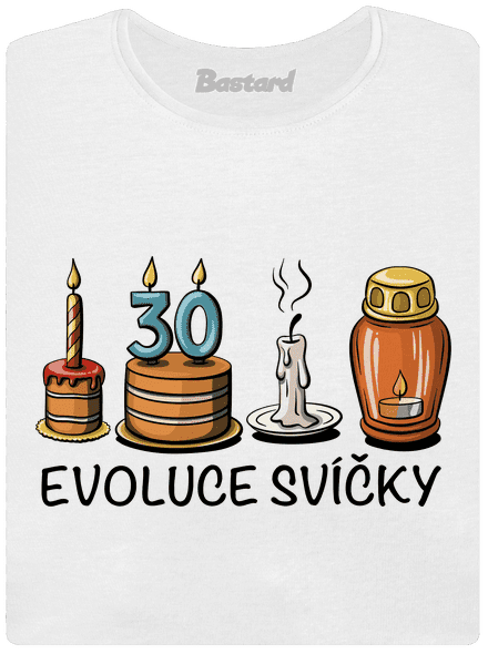 Evoluce svíčky dámské tričko White