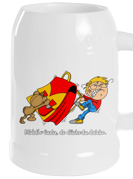 Školák půllitr White