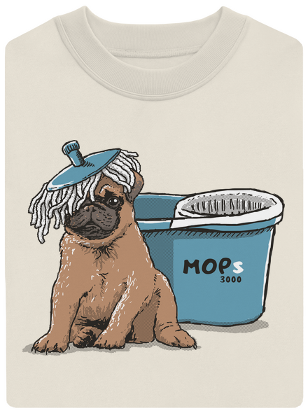 Mops unisex mikina bez kapuce Off White