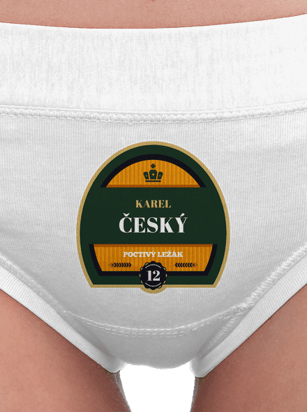 Pivní etiketa dámské kalhotky White