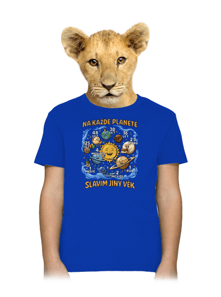 Věk na planetách dětské tričko Royal Blue
