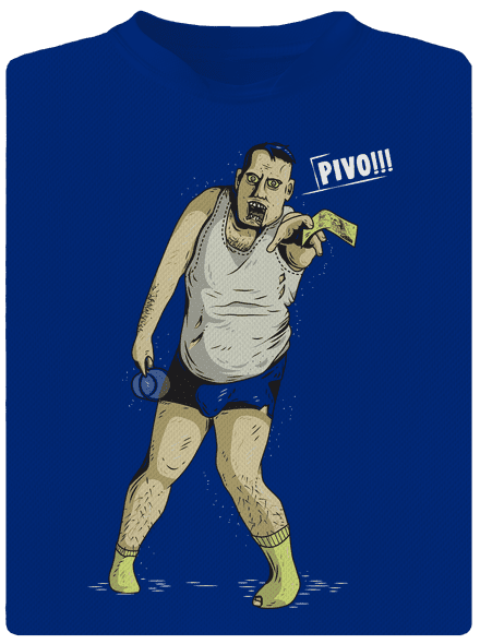 Beer zombie pánské sportovní tričko Royal Blue Mal