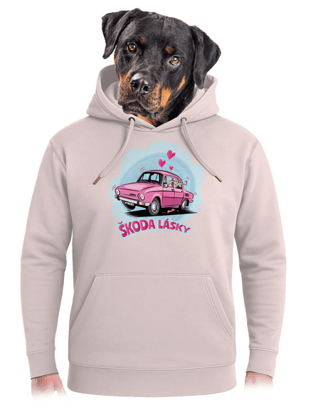 Škoda lásky unisex mikina premium Rose Chalk