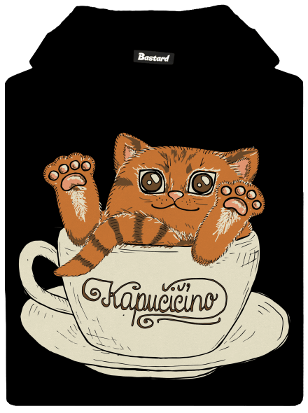 Kapučičíno dětská mikina klokanka Black