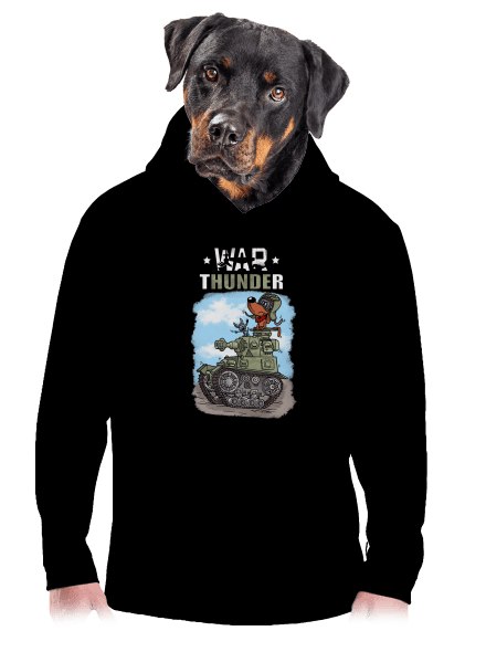 War Hunde pánská mikina klokanka Black