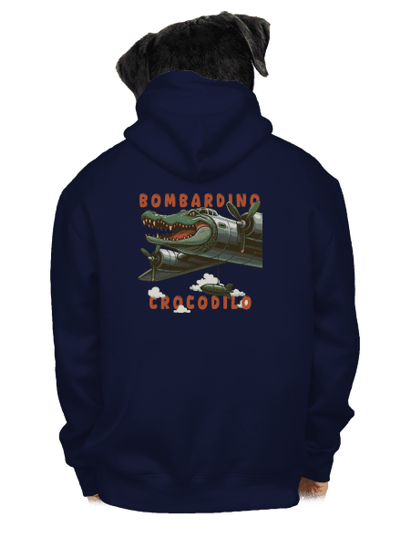 Bombardino Crocodilo – Italian Brainrot pánská mikina na zip Navy