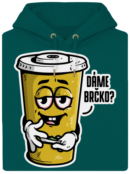 Dáme brčko? unisex mikina premium Emerald Green