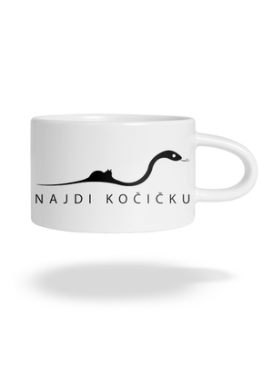 Najdi kočičku hrnek makronka White