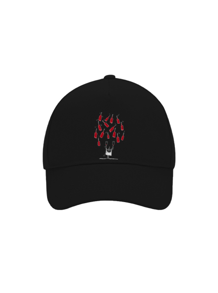 Šťastný vinař kšiltovka baseballka Black
