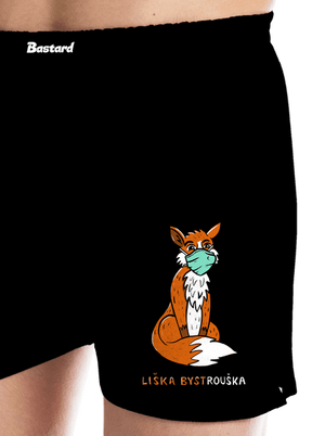 Liška Bystrouška pánské trenky Black