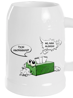 Mám alergii půllitr White