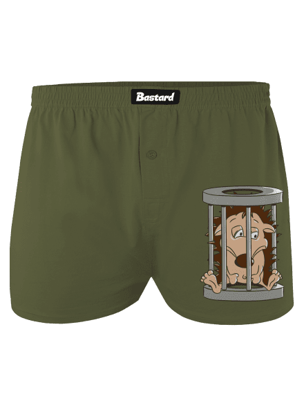 Ježeček v kleci pánské trenky Khaki