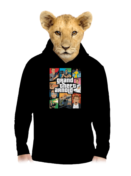 Grand Theft Arnold dětská mikina klokanka Black