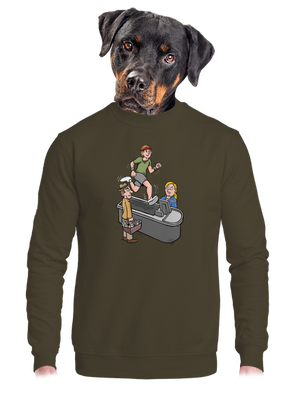 unisex mikina bez kapuce