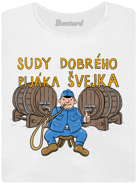 Sudy dobrého pijáka Švejka dámské tričko s lemem White