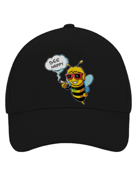 Bee happy kšiltovka baseballka Black